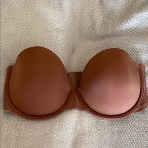 Victoria secret lined strapless brown bra